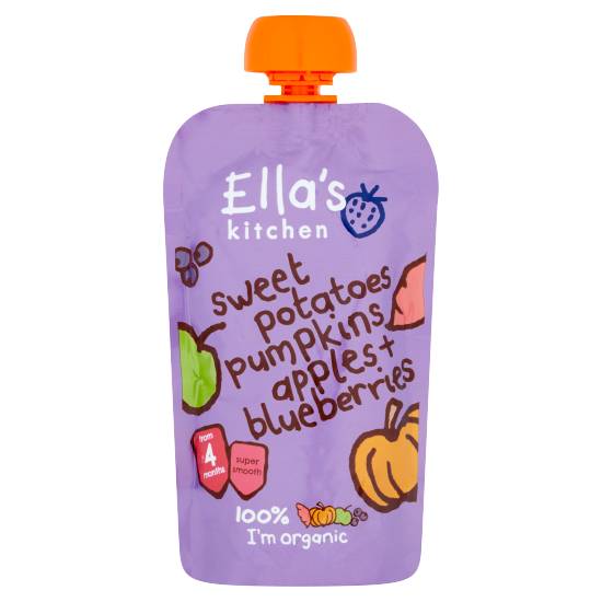 Ella's Kitchen Organic Sweet Potatoes, Pumpkin, Apples and Blueberries Baby Pouch 4+ Months