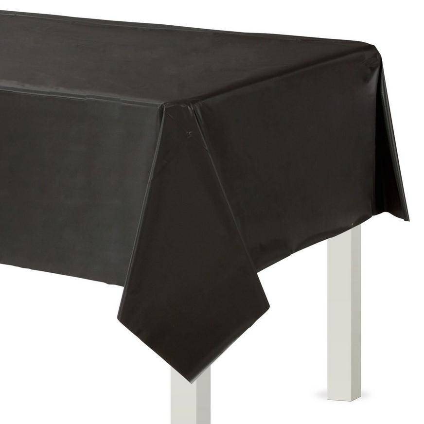 Party City Plastic Table Cover, Black