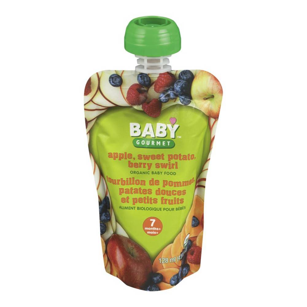 Baby Gourmet Apple Sweet Potato & Berry Swirl Organic Baby Food (128 ml)