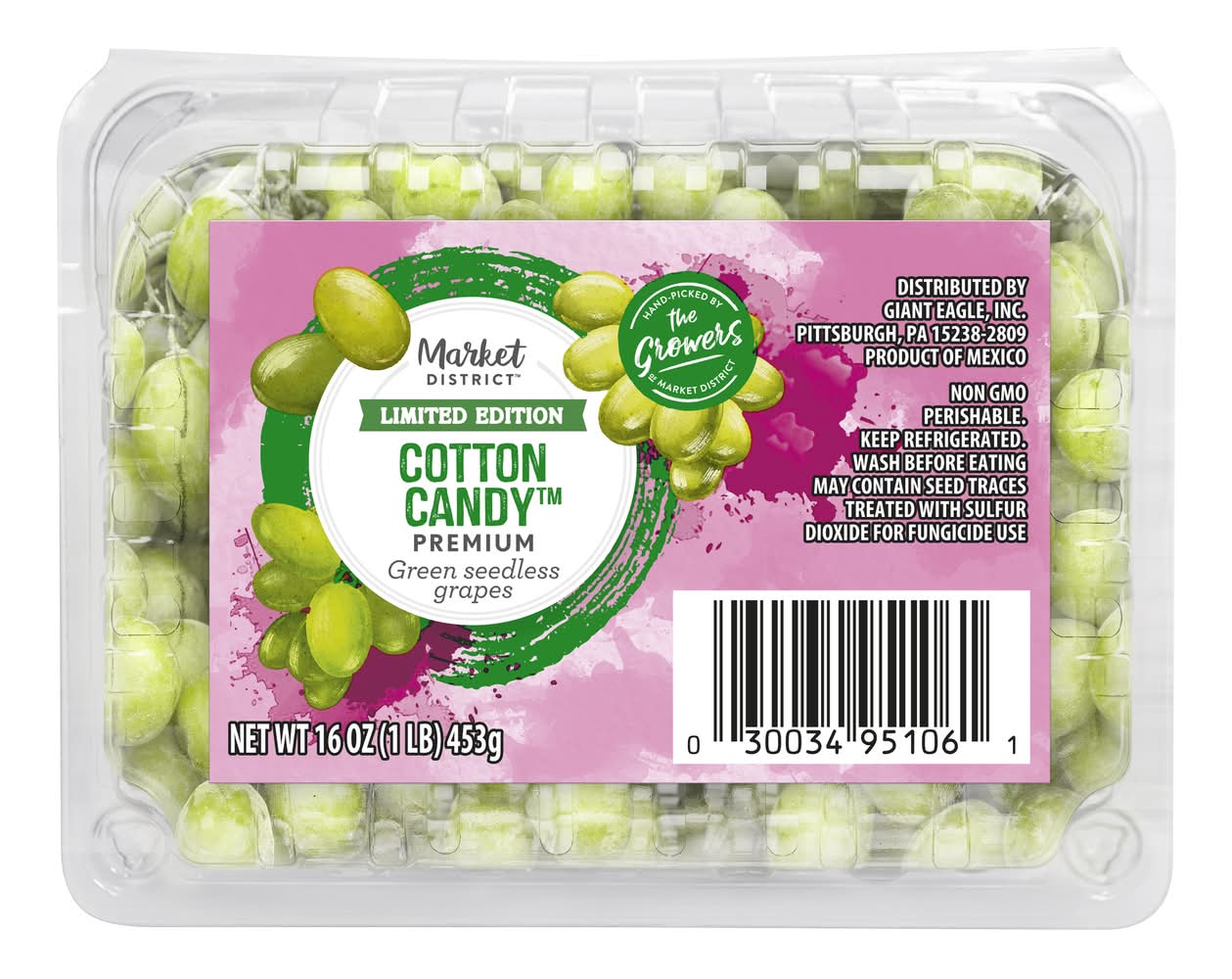 Market District Premium Green Seedless Grapes (16 oz)