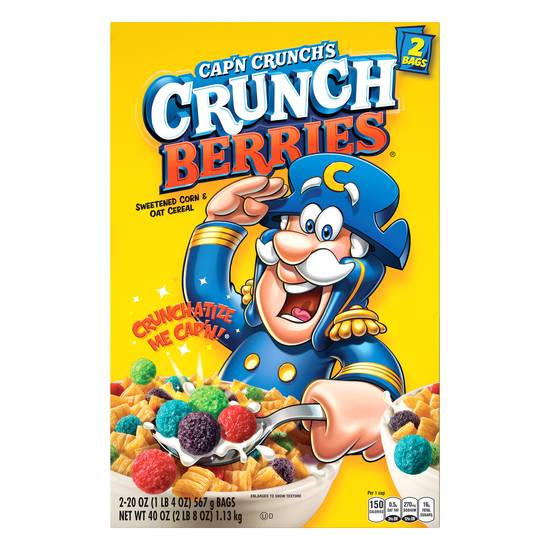 Cap'n Crunch Crunch Berries Sweetened Corn & Oat Cereal