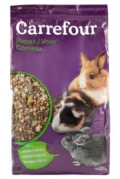 Comida para roedores herbívoros Carrefour 3kg.