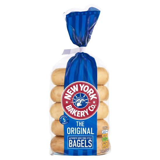 New York Bakery Co. The Original Authentic New York Style Bagels (5 pack)