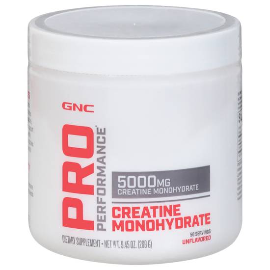 Gnc Pro Performance 5000mg Unflavored Creatine Monohydrate