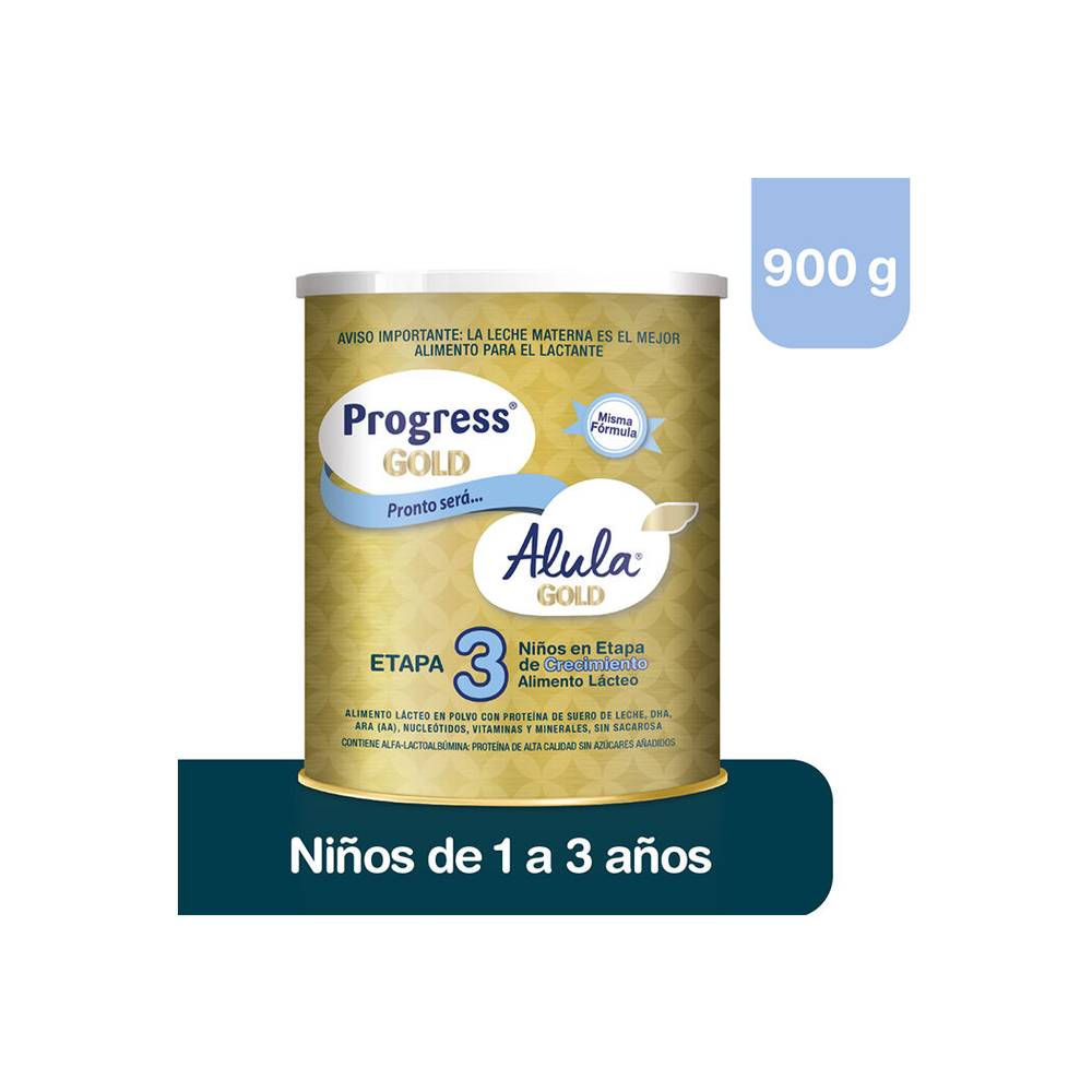 Bebida lactea  en polvo para niños de 1 a 3 años 900 gr PROGRESS