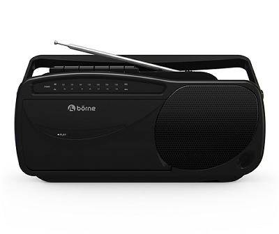 Borne Cassette Player With Am/Fm Radio, Black