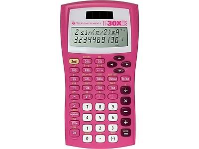 Texas Instrumentss 10-digit Solar Scientific Calculator (pink)