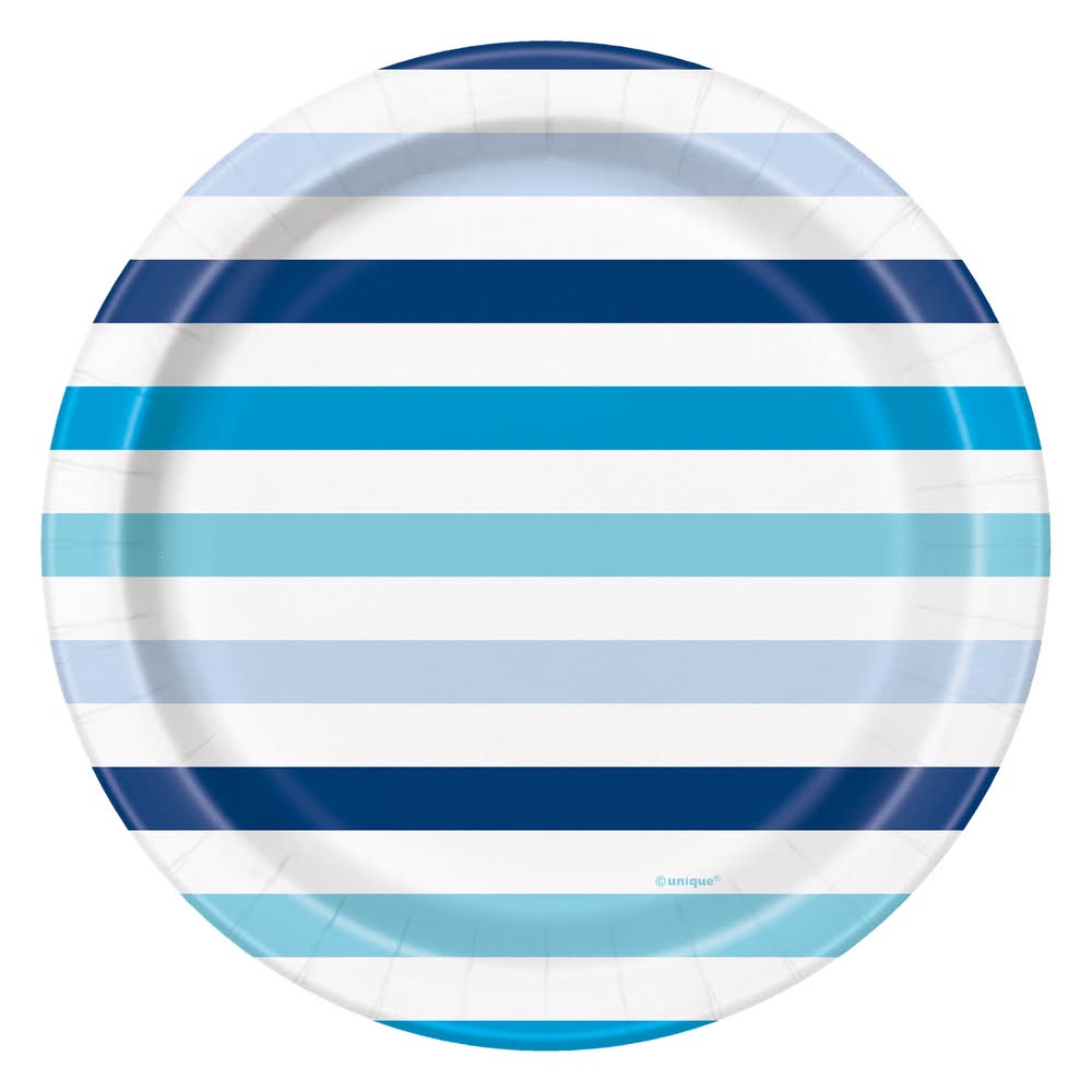 7in Gold Polka Dot Party Paper Plates 8-Count Silver