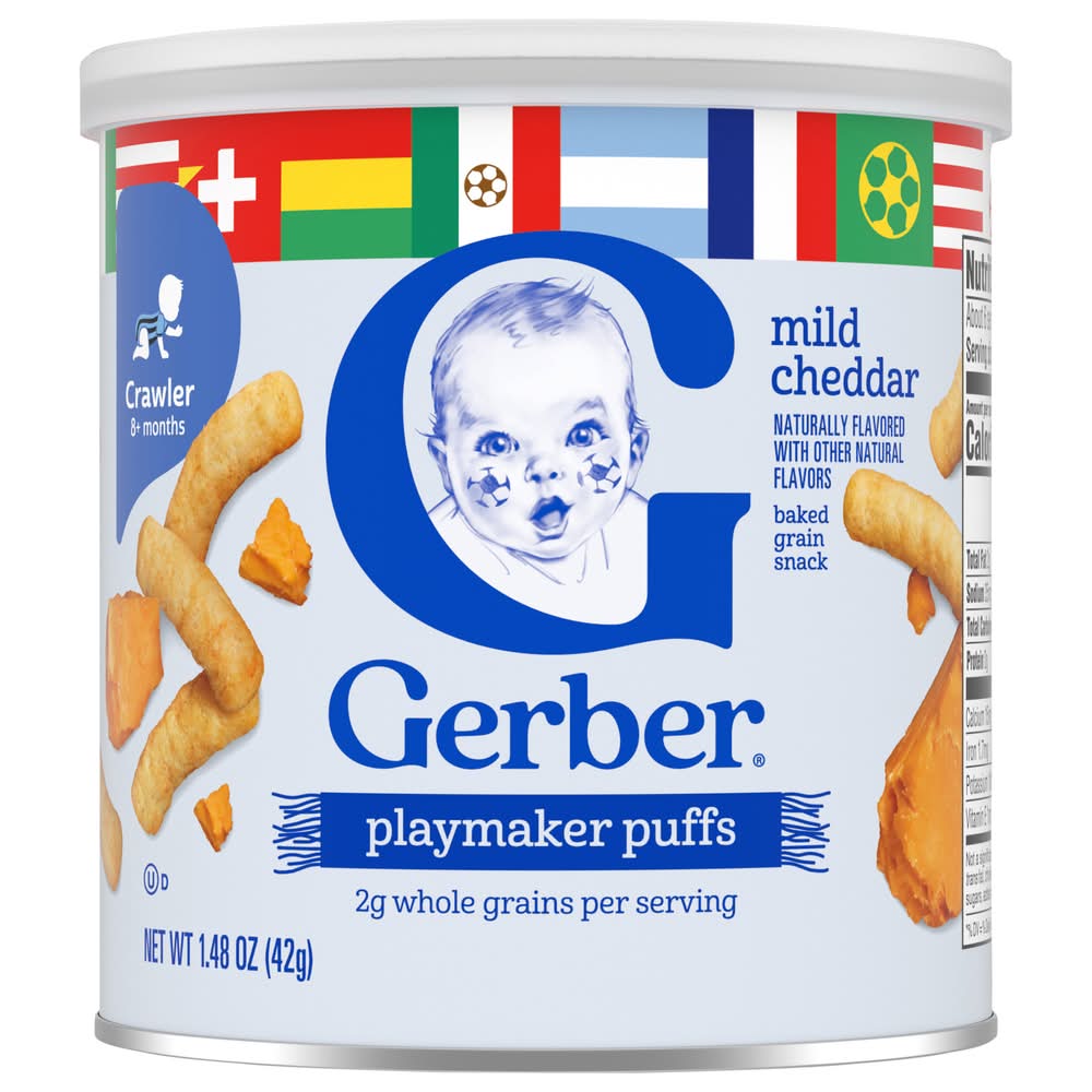 Gerber Lil Crunchies Mild Cheddar Snacks (1.48 oz)
