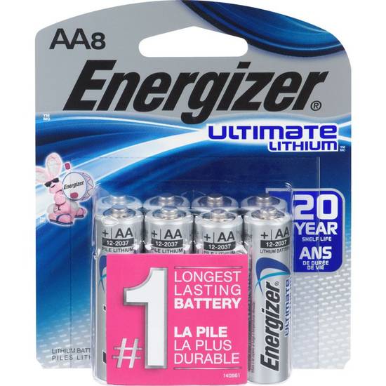 Energizer · Ultimate lithium AA batteries (8 units)