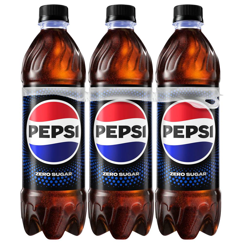 Pepsi Zero Sugar Cola Soda (6 x 16.9 fl oz)