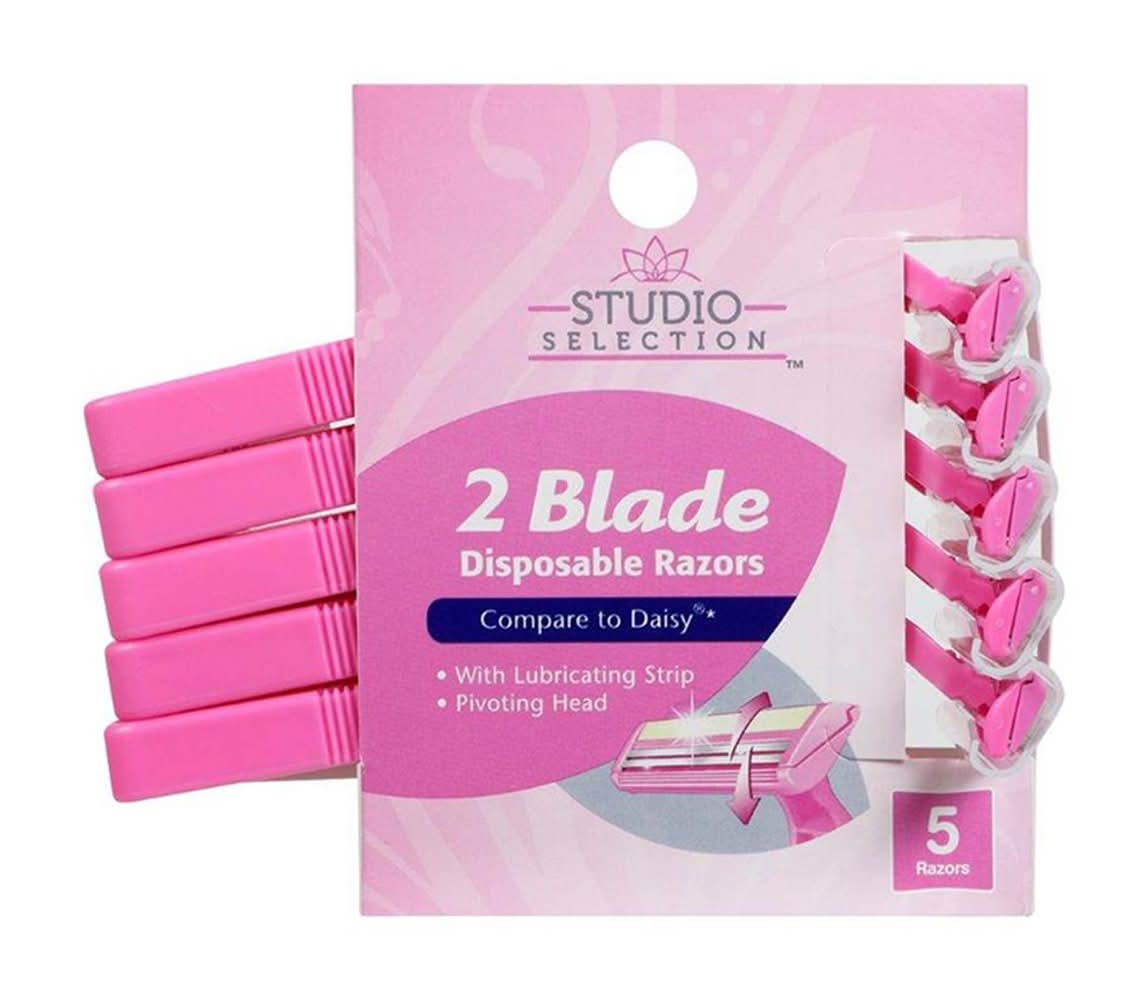Studio Selection 2 Blade Disposable Razors 5 Ct