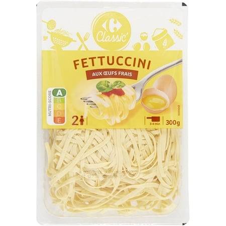 Fettuccini Aux Œufs Frais CRF CLASSIC - la barquette de 300g