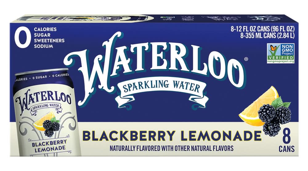 Waterloo Blackberry Lemonade Sparkling Water - 8 Pack, 12 fl oz Cans