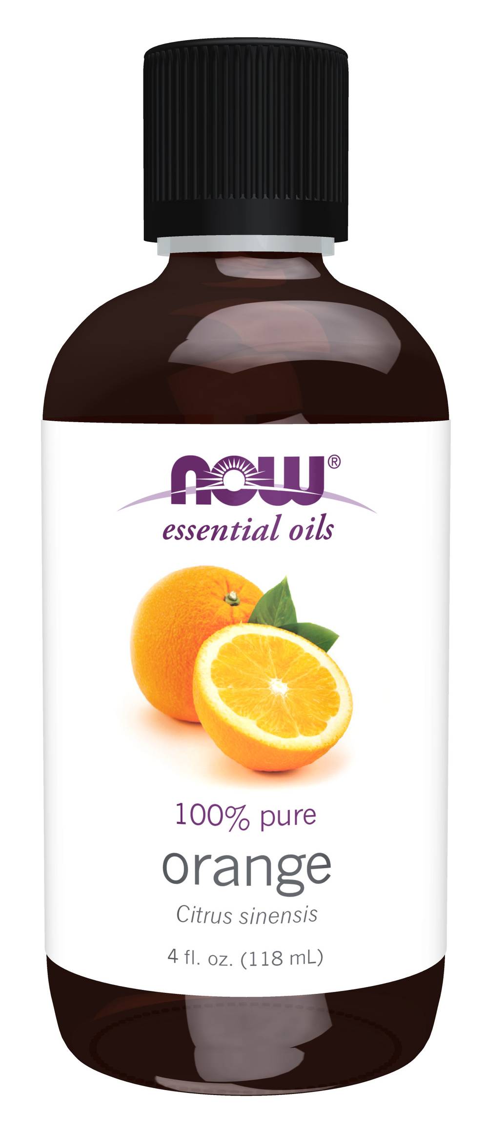 NOW 100% Pure Essential Oil, Orange (4 fl oz)