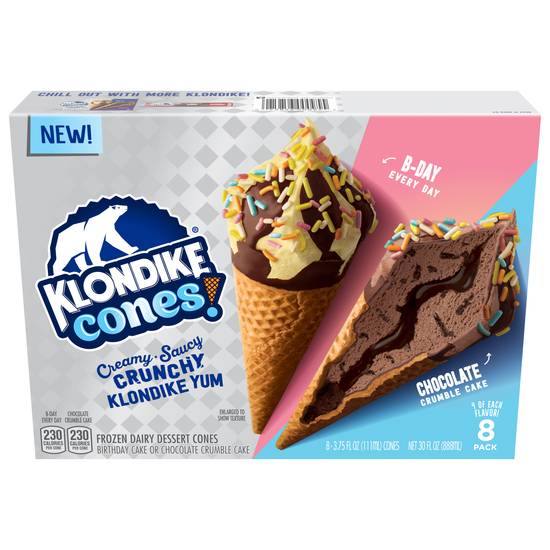 Klondike Birthday Cake Ice Cream Cone (chocolate)