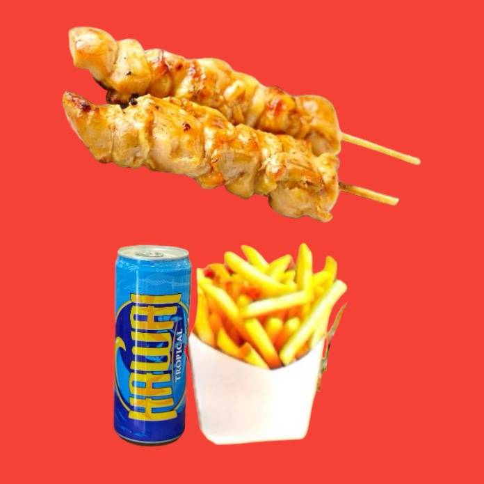 Menu brochette de poulet