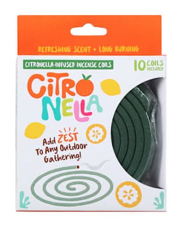 Citronella Infused Incense Coils 10-Pack