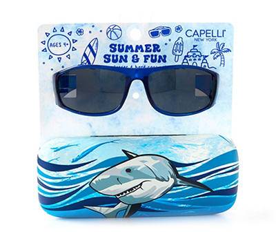 Capelli Blue Shark Kids' Sunglasses & Hard Case