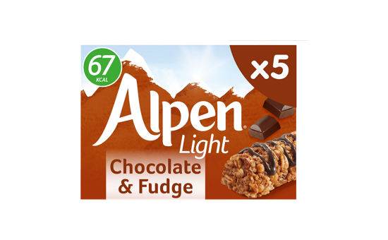 Alpen Light Cereal Bars Chocolate & Fudge 5 x 19g