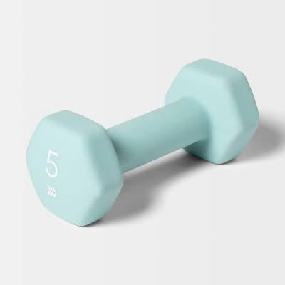 All In Motion Dumbbell 5 Lbs, Aqua
