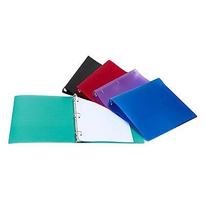 Storex 1/2 3-Ring Flexible Poly Binders, Assorted Colors (19193-CC)