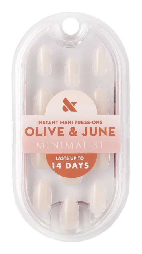 Olive & June Press on Fake Nails, Medium, Milky Syrup Gradient (42 ct)
