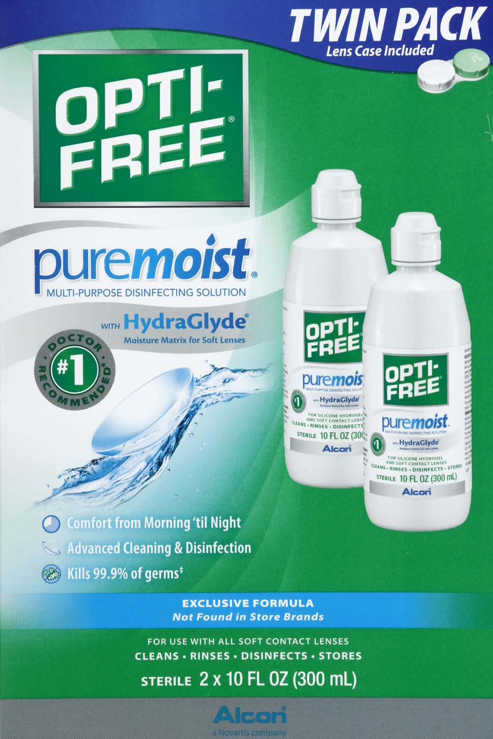 Opti-Free Puremoist Multi-Purpose Disinfection Solution (20 fl oz, 2 ct)