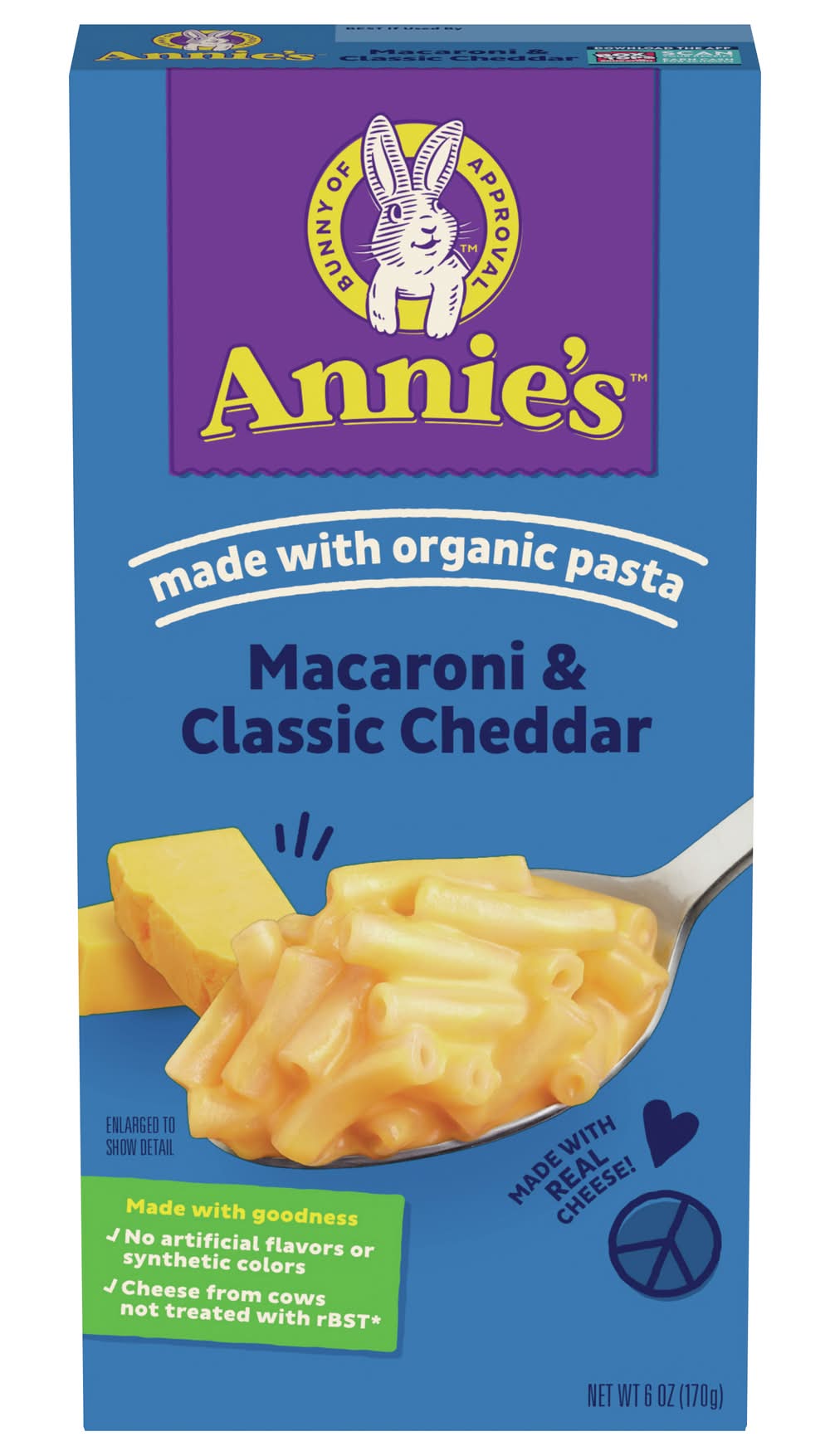 Annie's Organic Pasta Macaroni & Cheese, Classic Cheddar (6 oz)