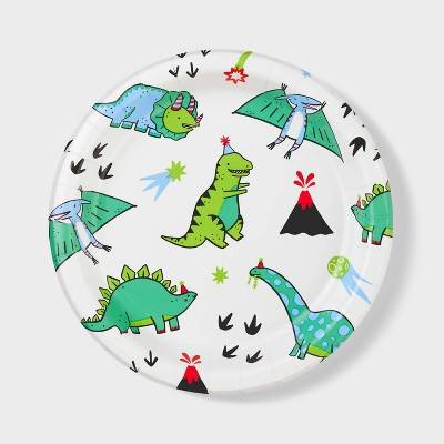 20ct 8.5" Disposable Dinosaur Dinner Plates - Spritz™