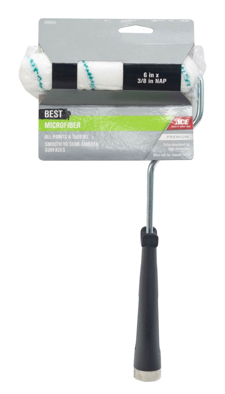 ACE Best Microfiber 6 In. W X 3/8 In. Mini Paint Roller With Frame 1 Pk
