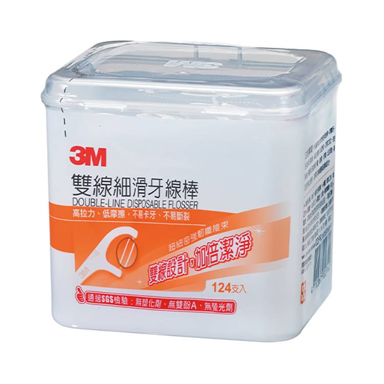 3M 雙線細滑牙線棒-盒裝#655402