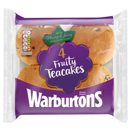 Warburtons Fruity Teacakes (265g)