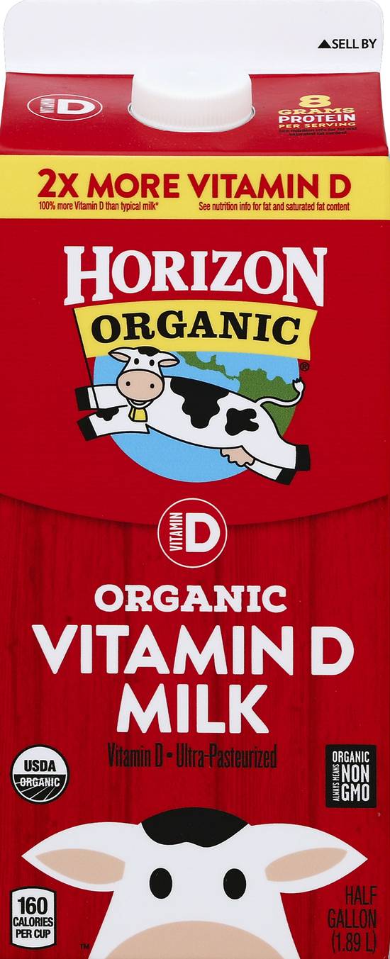 Horizon Organic Vitamin D Ultra-Pasteurized Milk (1.89 L)