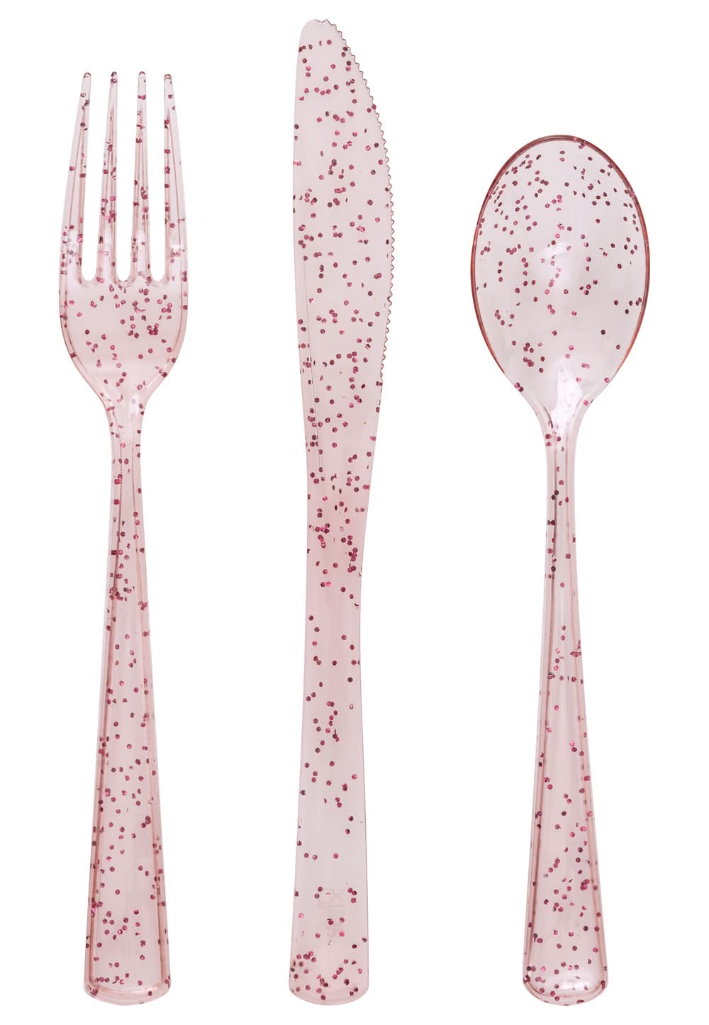 Plastic Cutlery 18-Count Pink