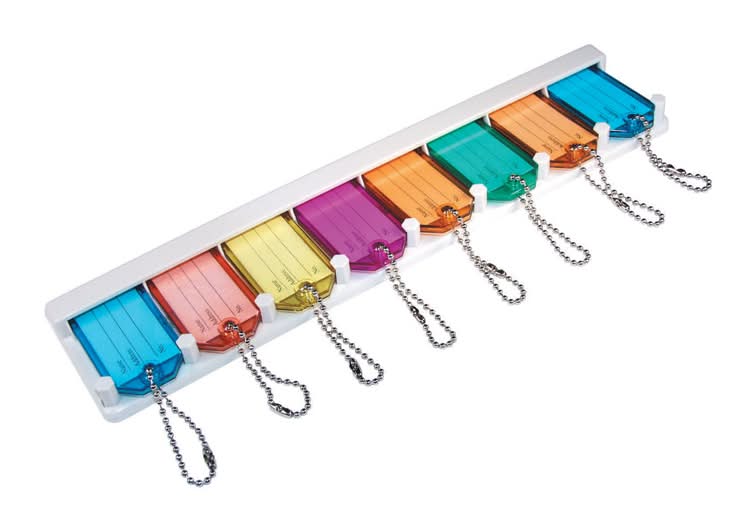 Hillman Metal/Plastic Assorted Labeling/Id Key Holder