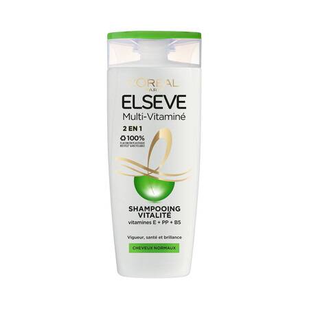 Shampoing Vitalité Cheveux Normaux Multi-vitaminé ELSEVE - le flacon de 290mL
