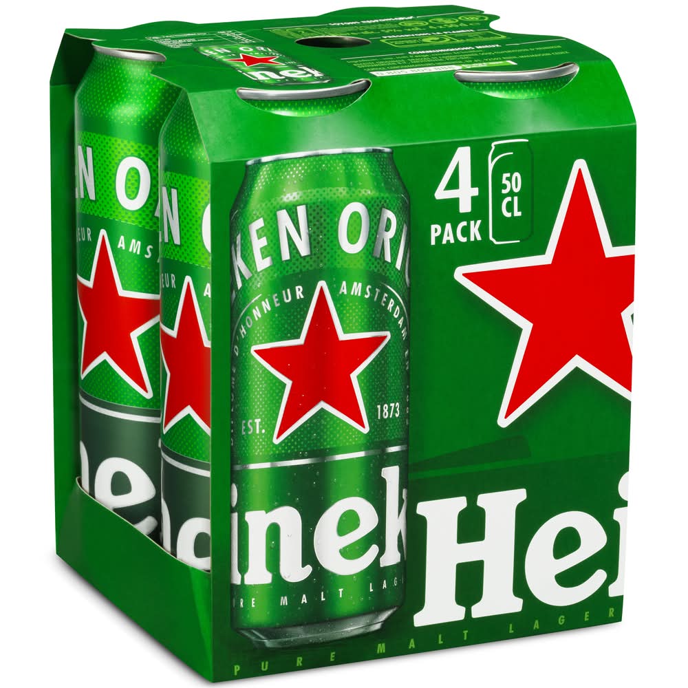 Heineken - Bière blonde lager originale (4 x 500ml)