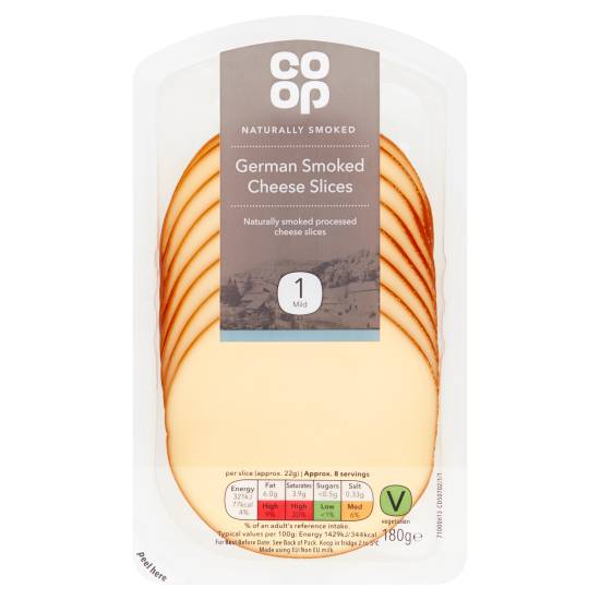 Co-Op German Smoked Cheese Slices (180g)