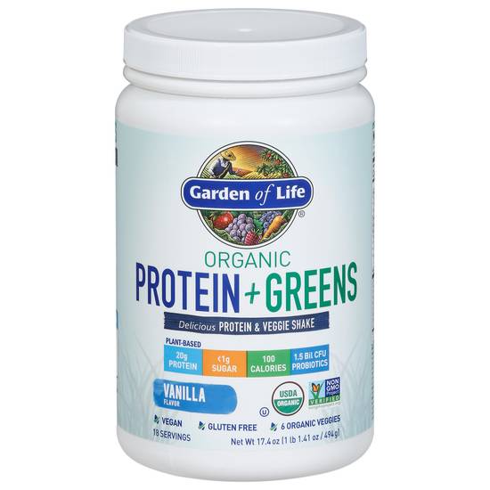 Garden Of Life Organic Vanilla Flavor Protein & Greens Shake ( 17.39oz)