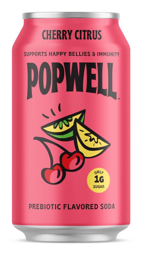 Popwell Probiotic Soda, Cherry-Citrus (12 fl oz)