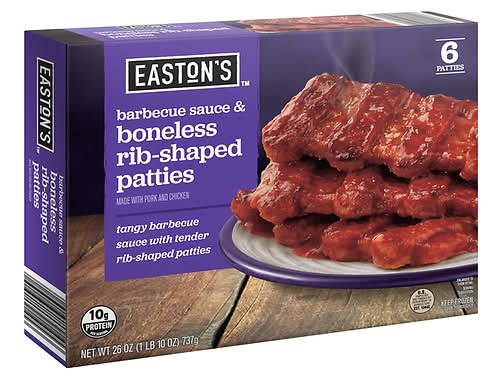 Easton's Boneless Rib Shaped Patties (1.62 lbs, 6 ct)