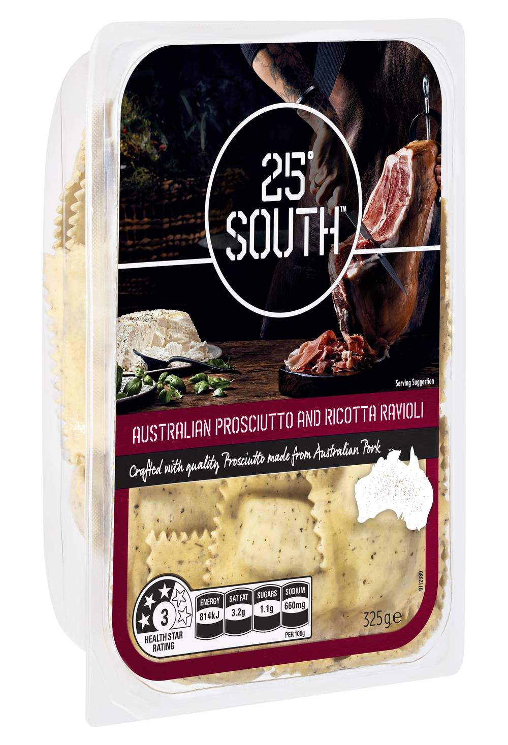 25° South Prosciutto & Ricotta Ravioli (325g)