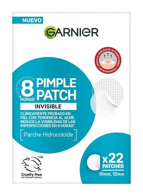 Garnier · Parches para el acné invisibles con hidrocoloide, 10-12 mm (22 un)