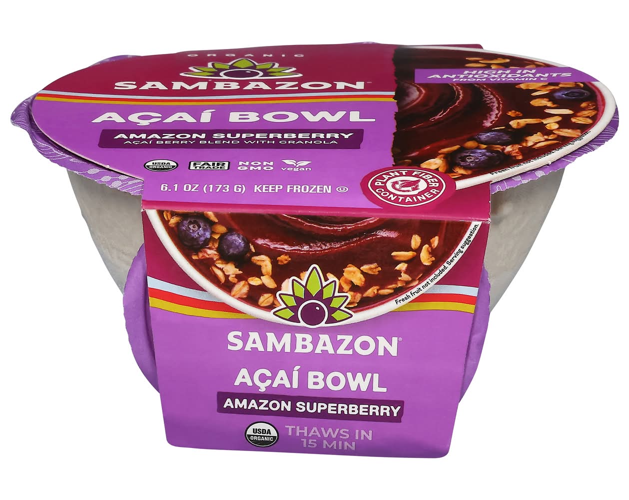 Sambazon Organic Acai Bowl, Amazon Superberry (6.1 oz)