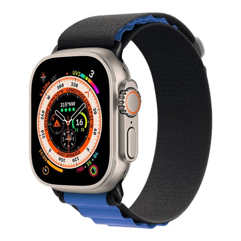 Alpine Beer Company Apple Watch Ultra Band, Black-Midnight Blue