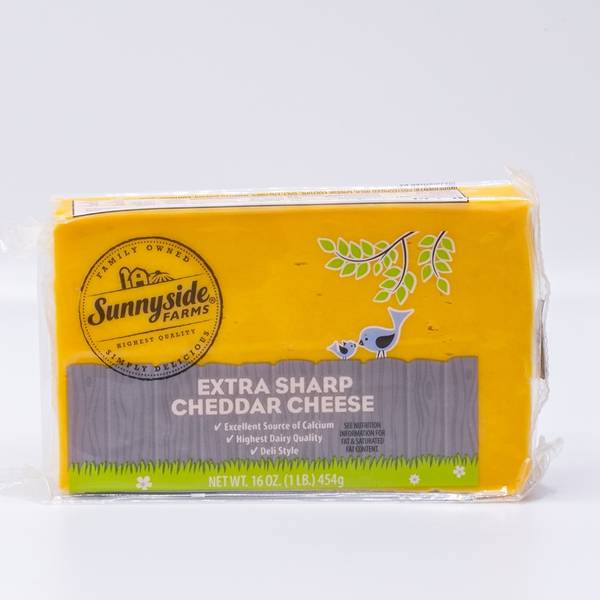 Sunnyside Farms, Deli Style Extra Sharp Cheddar Cheese Block