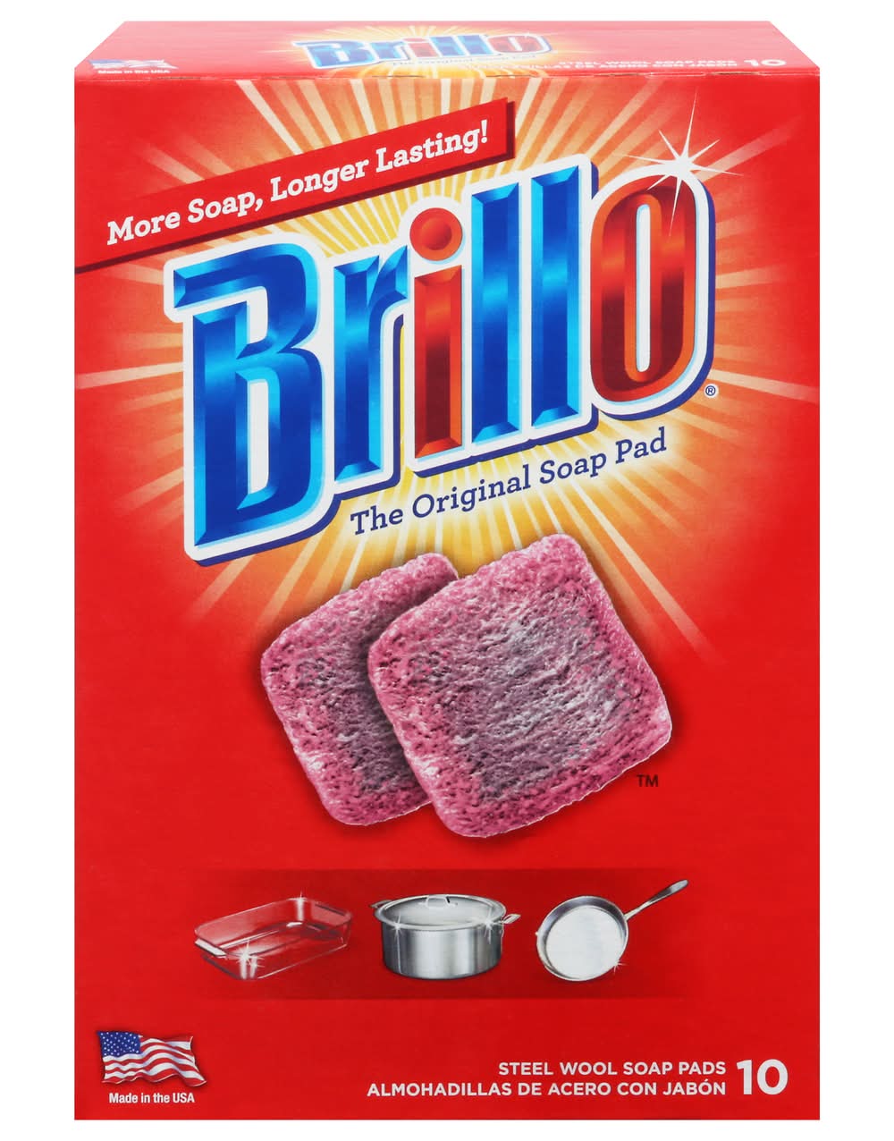 Brillo Steel Wool Soap Pads (8 oz, 10 ct)