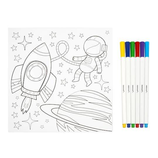 Creatology Space Coloring Board Kit, 8" x 8" (6 ct)