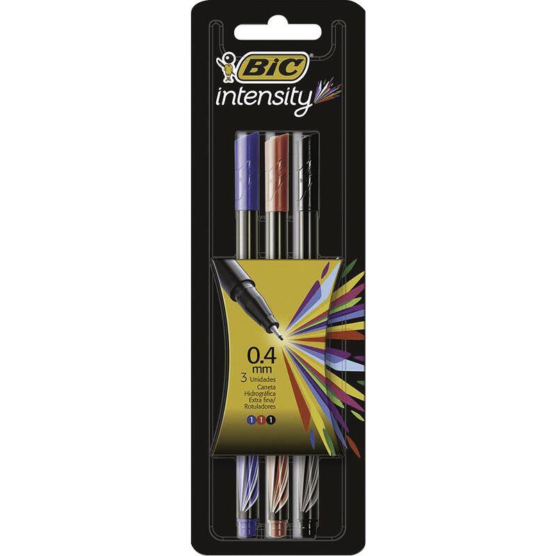Bic caneta hidrográfica 0.4mm intensity (3 unidades)
